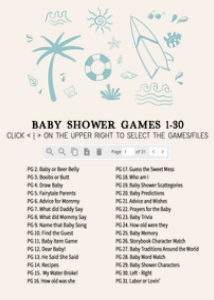1050 Blue Baby on Board Baby Shower Games Bundle 2 A: 1050 Blue Baby on Board Baby Shower Games Bundle
