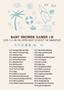 1050 Blue Baby on Board Baby Shower Games Bundle 1 A: 1050 Blue Baby on Board Baby Shower Games Bundle