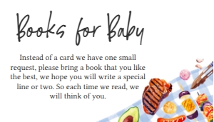 1052 BBQ Baby Shower Books for Baby A: 1052 BBQ Baby Shower Invitation Set