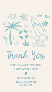 1050 Blue Baby on Board Baby Shower Favor Tag A: 1050 Blue Baby on Board Baby Shower Favor Tag