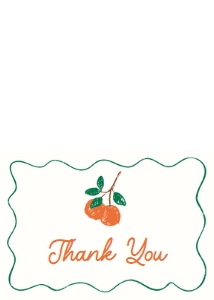 1056 A Little Cutie Baby Shower Thank You Card A: 1056 A Little Cutie Baby Shower Invitation Set