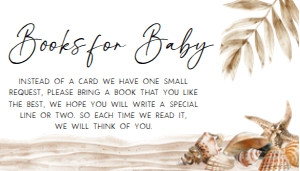 1058 Beach Bum Baby Shower Books for Baby A: 1058 Beach Bum Baby Shower Invitation Set