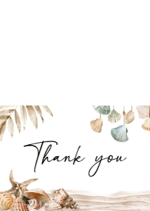 1058 Beach Bum Baby Shower Thank you Card A: 1058 Beach Bum Baby Shower Invitation Set