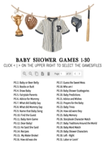 1062 A Little Slugger Baby Shower Games Bundle 2 A: 1062 A Little Slugger Baby Shower Games