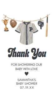 1062 A Little Slugger Baby Shower Favor Tags design preview