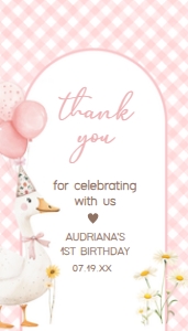 60BD Silly Goose First Birthday Favor Tags design preview