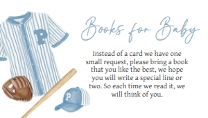 1062 A Little Slugger Baby Shower Books for Baby B: 1062 A Little Slugger Baby Shower Invitation Set