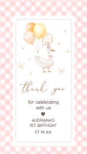 60BD Silly Goose First Birthday Favor Tag B: 60BD Silly Goose First Birthday Favor Tags