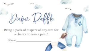 1067 Clothesline Ahoy Baby Shower Diaper Raffle A: 1067 Clothesline Ahoy Baby Shower Invitation Set