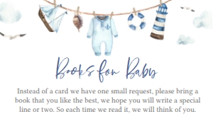 1067 Clothesline Ahoy Baby Shower Books for Baby A: 1067 Clothesline Ahoy Baby Shower Invitation Set