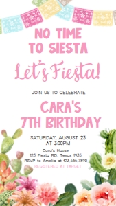 74BD Fiesta Birthday Invitation Mobile A: 74BD Fiesta Birthday Invitation