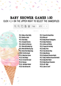 1074 Sprinkled with Love Ice Cream Baby Shower Games Bundle 2 A: 1074 Sprinkled with Love Ice Cream Baby Shower Games