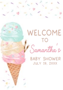 1074 Sprinkled with Love Ice Cream Baby Shower Welcome Sign A2 A: 1074 Sprinkled with Love Ice Cream Baby Shower Mega Bundle