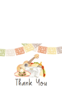 1075 Gender Neutral Taco Bout Baby Baby Shower Thank You Card A: 1075 Gender Neutral Taco Bout Baby Baby Shower Invitation Set