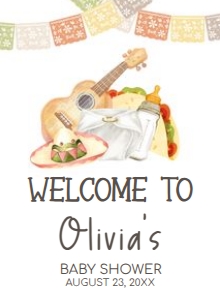 1075 Gender Neutral Taco Bout Baby Baby Shower Welcome Sign design preview