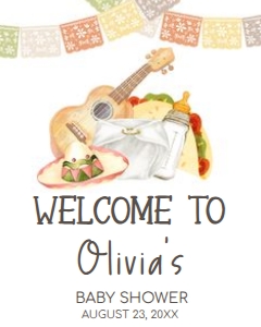 1075 Gender Neutral Taco Bout Baby Baby Shower Welcome Sign 16x20 A: 1075 Gender Neutral Taco Bout Baby Baby Shower Welcome Sign