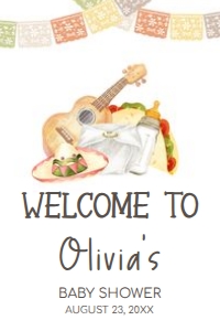 1075 Gender Neutral Taco Bout Baby Baby Shower Welcome Sign 20x30 A: 1075 Gender Neutral Taco Bout Baby Baby Shower Welcome Sign