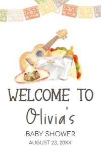 1075 Gender Neutral Taco Bout Baby Baby Shower Welcome Sign 24x36 A: 1075 Gender Neutral Taco Bout Baby Baby Shower Welcome Sign