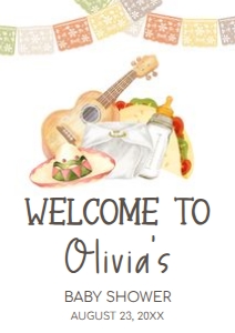 1075 Gender Neutral Taco Bout Baby Baby Shower Welcome Sign A1 A: 1075 Gender Neutral Taco Bout Baby Baby Shower Welcome Sign