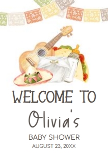 1075 Gender Neutral Taco Bout Baby Baby Shower Welcome Sign A2 A: 1075 Gender Neutral Taco Bout Baby Baby Shower Welcome Sign