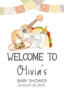 1075 Gender Neutral Taco Bout Baby Baby Shower Welcome Sign A4 A: 1075 Gender Neutral Taco Bout Baby Baby Shower Welcome Sign