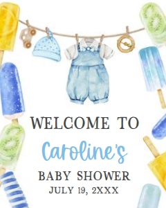 1076 Ready to Pop Baby Shower Welcome Sign 16x20 A: 1076 Ready to Pop Baby Shower Mega Bundle
