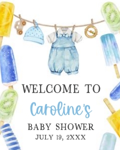 1076 Ready to Pop Baby Shower Welcome Sign design preview