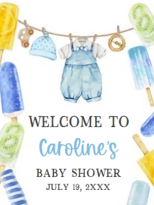 1076 Ready to Pop Baby Shower Welcome Sign 18x24 A: 1076 Ready to Pop Baby Shower Mega Bundle