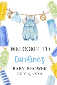 1076 Ready to Pop Baby Shower Welcome Sign 20x30 A: 1076 Ready to Pop Baby Shower Mega Bundle