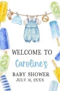 1076 Ready to Pop Baby Shower Welcome Sign 24x36 A: 1076 Ready to Pop Baby Shower Mega Bundle