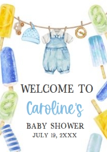 1076 Ready to Pop Baby Shower Welcome Sign A2 A: 1076 Ready to Pop Baby Shower Mega Bundle