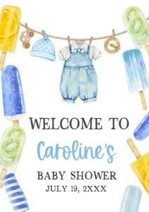 1076 Ready to Pop Baby Shower Welcome Sign A1 A: 1076 Ready to Pop Baby Shower Mega Bundle