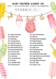 1078 Girl Ready to Pop Baby Shower Games Bundle 2 A: 1078 Girl Ready to Pop Baby Shower Games