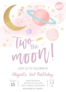 80BD Bow Strawberry Birthday Party Invitation design preview