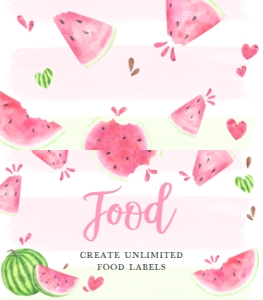 266 Pink Watermelon Baby Shower Food Label: 266 Pink Watermelon Baby Shower Mega Bundle