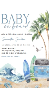 709 Baby on Board Baby Shower Invitation Mobile A: 709 Baby on Board Baby Shower Mega Bundle