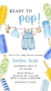 1076 Ready to Pop Baby Shower Invitation Mobile A: 1076 Ready to Pop Baby Shower Mega Bundle