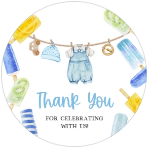 1076 Ready to Pop Baby Shower Round Favor Tag A: 1076 Ready to Pop Baby Shower Mega Bundle