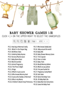 1097 Blue Bow Espresso Martini Baby Shower Games design preview