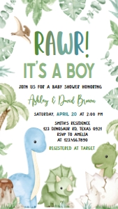 661 Dinosaur Baby Shower Invitation Mobile: 661 Dinosaur Baby Shower Mega Bundle