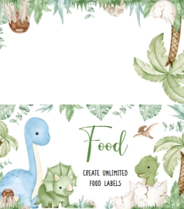 661 Dinosaur Baby Shower Food Label: 661 Dinosaur Baby Shower Mega Bundle