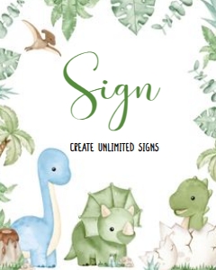 661 Dinosaur Baby Shower Custom Sign: 661 Dinosaur Baby Shower Mega Bundle