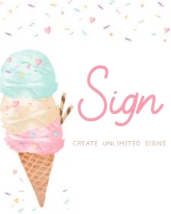 1074 Sprinkled with Love Ice Cream Baby Shower Custom Sign A: 1074 Sprinkled with Love Ice Cream Baby Shower Mega Bundle