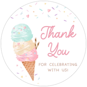 1074 Sprinkled with Love Ice Cream Baby Shower Round Favor Tag A: 1074 Sprinkled with Love Ice Cream Baby Shower Mega Bundle