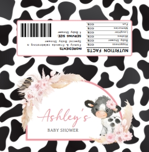 662 Girl Holy Cow Baby Shower Candy Wrapper: 662 Girl Holy Cow Baby Shower Mega Bundle