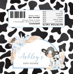 663 Boy Holy Cow Baby Shower Candy Wrapper: 663 Boy Holy Cow Baby Shower Mega Bundle