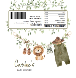 1059 Safari Clothes Baby Shower Candy Wrapper A: 1059 Safari Clothes Baby Shower Mega Bundle