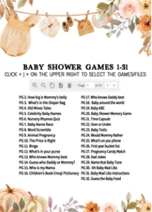 1107 Pumpkin Clothesline Baby Shower Games design preview