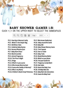 1109 Blue Pumpkin Clothes Line Baby Shower Games Bundle 1 A: 1109 Blue Pumpkin Clothes Line Baby Shower Games