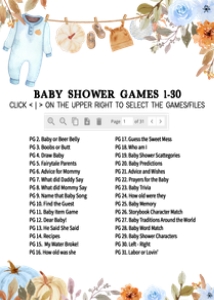 1109 Blue Pumpkin Clothes Line Baby Shower Games Bundle 2 A: 1109 Blue Pumpkin Clothes Line Baby Shower Games